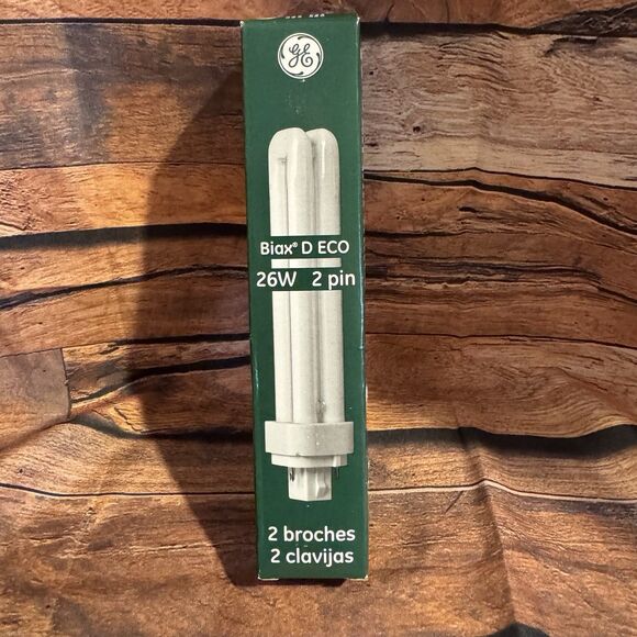 GE D ECO Compact CFL Bulb 97609 F26DBX/841/ECO 26W 2 Pin 4100K Quad Tube Biax - Picture 1 of 7
